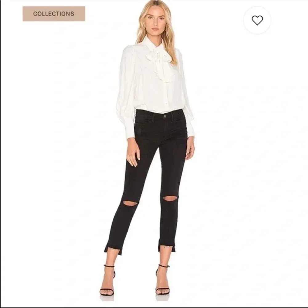 Frame Denim in Sabbath crop skinny